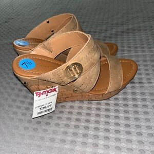 Tommy Hilfiger Beige Wedge Sandals